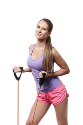 Трубчастий еспандер для фітнесу з ручками Latex resistance tube 30LB U-powex 13,5 кг fit0012632 - мініатюра 5