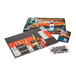 Дитячий дерев'яний 3D конструктор PuzzleOk Фура з причепом Puz-00952, 206 деталей - мініатюра 6
