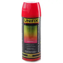 Емаль флуоресцентна в балончику Unifix 400мл червоний