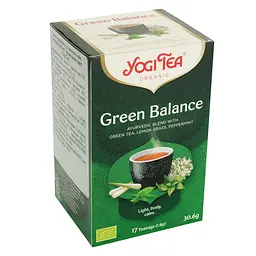 Суміш трав'яного та зеленого чаю Yogi Tea Зелений баланс органічний 30.6 г (17 шт х 1.8 г) - мініатюра 3