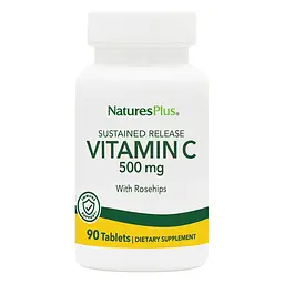 Вітаміни та мінерали Natures Plus Vitamin C 500 mg, 90 таблеток