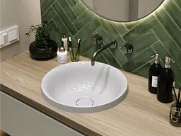 Умивальник Miraggio SIENA (0000752) Miramarble, Глянцевий, Врізний, Білий - мініатюра 7