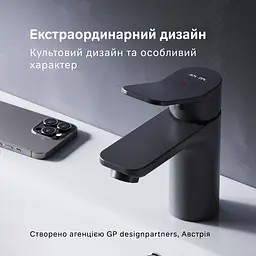 Змішувач для раковини, чорний AM.PM X-Joy F85A02122 - мініатюра 2