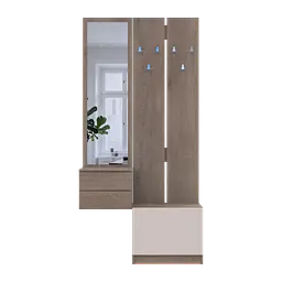 Передпокій Doros Сола 2+3 Канноло/Кашемір ДСП / дзеркало 105х40х215 (42005234) - мініатюра 6