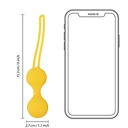 Набір вагінальних кульок Loveline Kegel Ball Exercise Set 3 шт (жовтий) - мініатюра 11