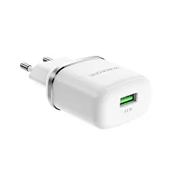Мережевий зарядний пристрій Borofone BA36A High speed single port QC3. 0 charger set 18W білий - мініатюра 3