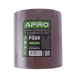 Папір шліфувальний Apro P320 рулон 200мм х 50м на тканинній основі 30412 - мініатюра 2