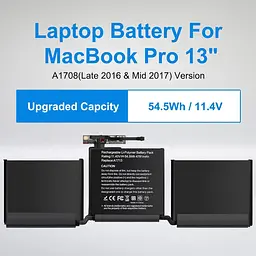 Аккумулятор MacBook Pro 13″ A1708 4781 мА·ч - миниатюра 6