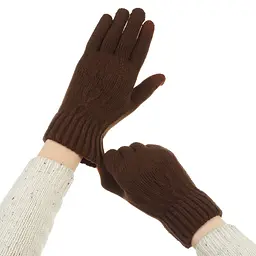 Рукавички для сенсорних екранів з плетінням ArmorStandart Rope Brown (ARM59880) - мініатюра 5