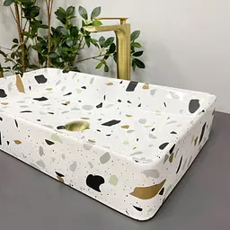 Умивальник VBI Triest terazzo glossy накладний VBI-012706, Цветной - мініатюра 3