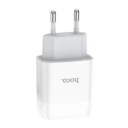 Зарядне мережеве Hoco C73A Glorious 2USB 2.4A MicroUSB Білий - мініатюра 4