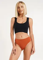 Топ у рубчик на широких бретелях TOP RIB 18867 L-XL чорний - мініатюра 2