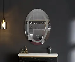 Дзеркало Mixxus Plain MV03-50x70 (LED Touch, антизапотівання, димер, регулювання яскравості) MI6664 - мініатюра 3