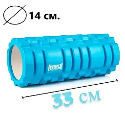 Набір для масажу та йоги PowerPlay PP_4096 (Ролик 33*14 + 2-ва мячі) Blue + гумка 7.5 кг (PP_4096_Blue) - мініатюра 8