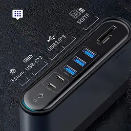 Адаптер Baseus Working Station Three-Screen Multifunctional Type-C Hub Adapter CAHub-DG0G - мініатюра 8