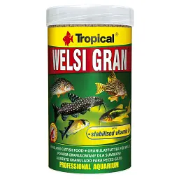 Сухий корм для акваріумних риб Tropical в гранулах Welsi Gran 250 мл для донних риб