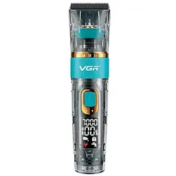 Машинка для стрижки VGR V-695 акумуляторна 5 насадок, блакитний VGR HP-V-695 - мініатюра 2