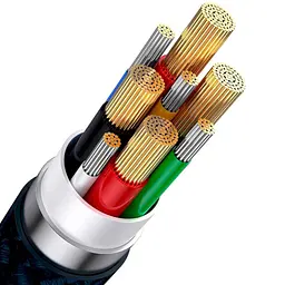 Кабель Baseus Flash Series Ⅱ 3-in-2 Cable USB+Type-C to MicroUSB+Lightning+Type-C 100W 1.2m CASS030103 Blue - мініатюра 5