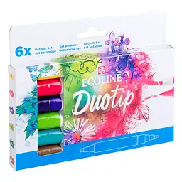 Набір маркерів акварельних двосторонніх Royal Talens ECOLINE DUO TIP BOTANIC 6шт - мініатюра 4