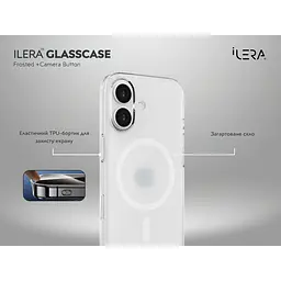 Чохол iLera GlassCase + Camera Button with MagSafe для Apple iPhone 17 Frosted (ILGlCFrCb17) [150405] - мініатюра 7