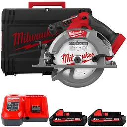 Пила дискова аккумуляторна безщіткова MILWAUKEE, M18 FCS552-302X, Ø165мм (ЗУ, 2х3Аг, HDкейс)