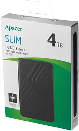 Жорсткий диск портативний Apacer AC236 4TB 2.5 дюйма USB 3.2 переносний накопичувач чорний - мініатюра 4