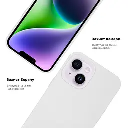 Чехол-накладка силиконовый противоударный для Apple iPhone 14 Plus, панель с защитой всего корпуса, софт-тач, lilac, ArmorStandart (ARM65626) - мініатюра 3