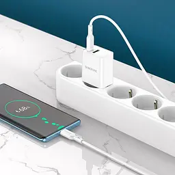 Адаптер мережевий Borofone Resource charger BA69A + кабель Type-C to Type-C 20W набір білий - мініатюра 5