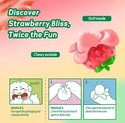 Желейні цукерки Cokoc Peeling Soft Candy Strawberry 75г - мініатюра 5