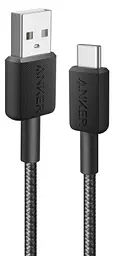 Кабель Anker 322 USB-A to USB-C - 0.9m Nylon чорний (6926987)