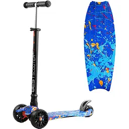 Самокат Best Scooter 75.5-87х55.5х13 см Чорно-синій 000254967