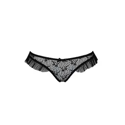 Трусики з воланами DONIA THONG black - Passion Exclusive L/XL - мініатюра 5