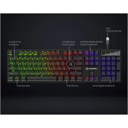 Клавіатура GamePro GK296 USB Black (GK296) [111018] - мініатюра 6