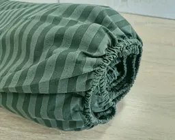 Простирадло на резинці LARA бязь-страйп Green dp11225 160х200х25 - мініатюра 5