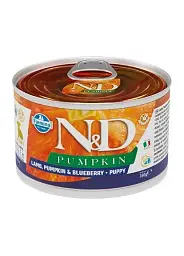Вологий корм для собак Farmina N&D Grain Pumpkin Lamb Puppy Mini беззерновий з гарбузом, ягням, чорницею 140 г