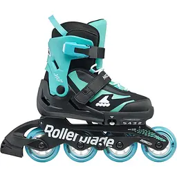 Ролики Rollerblade Microblade 33-36,5 Чорний-Бірюзовий - мініатюра 2