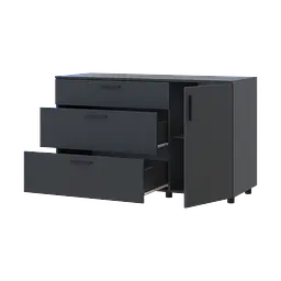 Комод Doros Торн Антрацит 3Ш/1Д 135х51.6х80 (41510185) - мініатюра 2