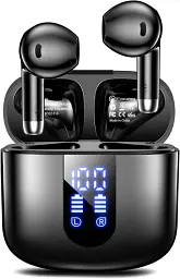 Бездротові навушники S05-0699, Bluetooth 5.3, Deep Bass, 48г, LED-дисплей, IPX7, мікрофон (Чорні)