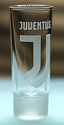Скляна чарка 60мл ФК Juventus Ювентус з гравіюванням подарунок для фаната футбольна стопка - мініатюра 2
