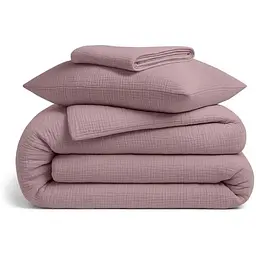 Комплект постільної білизни Cosas Camellia CS1 Підлітковий муслін бузок (Muslin_012Camellia_El90-012Camellia_155)