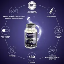 Креатин IronMaxx Creatin 130 капсул - мініатюра 3