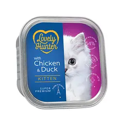 Вологий корм для кошенят з куркою та качкою Lovely Hunter Kitten with Chicken and Duck 85 г
