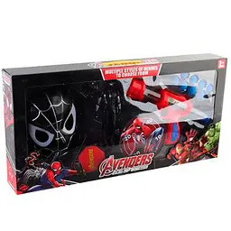 Набір героя A-Toys маска та фігурка з підсвічуванням висота 17 см механічний пістолет 8 м’яких кульок BB991QC1