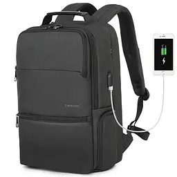Рюкзак міський офісний Tigernu T-B3905 25л з USB для ноутбука 15.6" Black (17054) - мініатюра 3