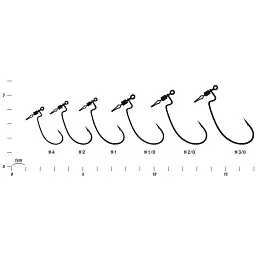 Гачок Decoy Worm117 HD Hook Offset 3/0 (4 шт/уп) - мініатюра 2