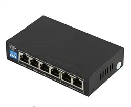 PoE комутатор S6004-E2-AI POE (60W) 4х10/100 PoE, 2х100 RJ45 (Uplink) Black FoxGate teh0028238
