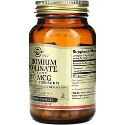 Хром Піколінат Solgar Chromium Picolinate 500 мкг 60 капсул - мініатюра 4