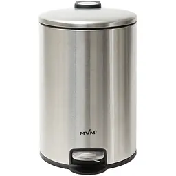 Відро для сміття МVM з кришкою та педаллю 20 л (BIN-16 20L SS) - мініатюра 2