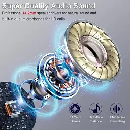 Навушники TWS Rinsmola MD053 Bluetooth 5.3 Hi-Fi стерео, навушники-вкладиші з 4 мікрофонами ENC, IP7 - мініатюра 2
