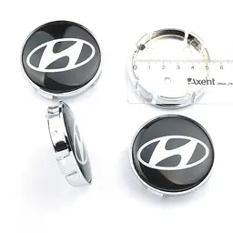Ковпачки диски Hyundai 60х55 мм / Чорні 4 шт